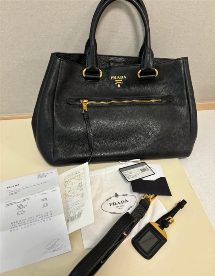 프라다 레더 토트백/크로스백--1