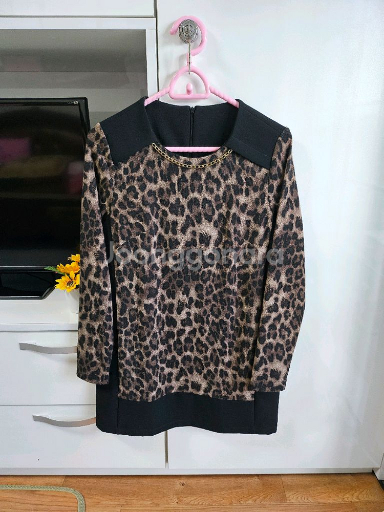 멋스러운 롱티 #호피 옷 #55사이즈 #엄마옷--0