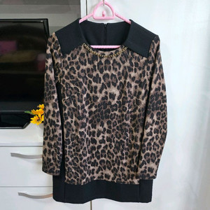 멋스러운 롱티 #호피 옷 #55사이즈 #엄마옷