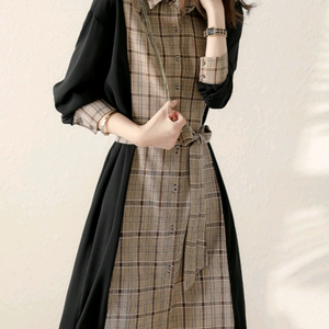 체크무늬 원피스 m 55-66