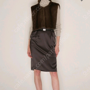 랑방 밍크 퍼 크리스탈 스트랩 베스트