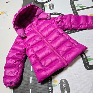 폴로 진달래 핑크색 유광 패딩 6t 이미지