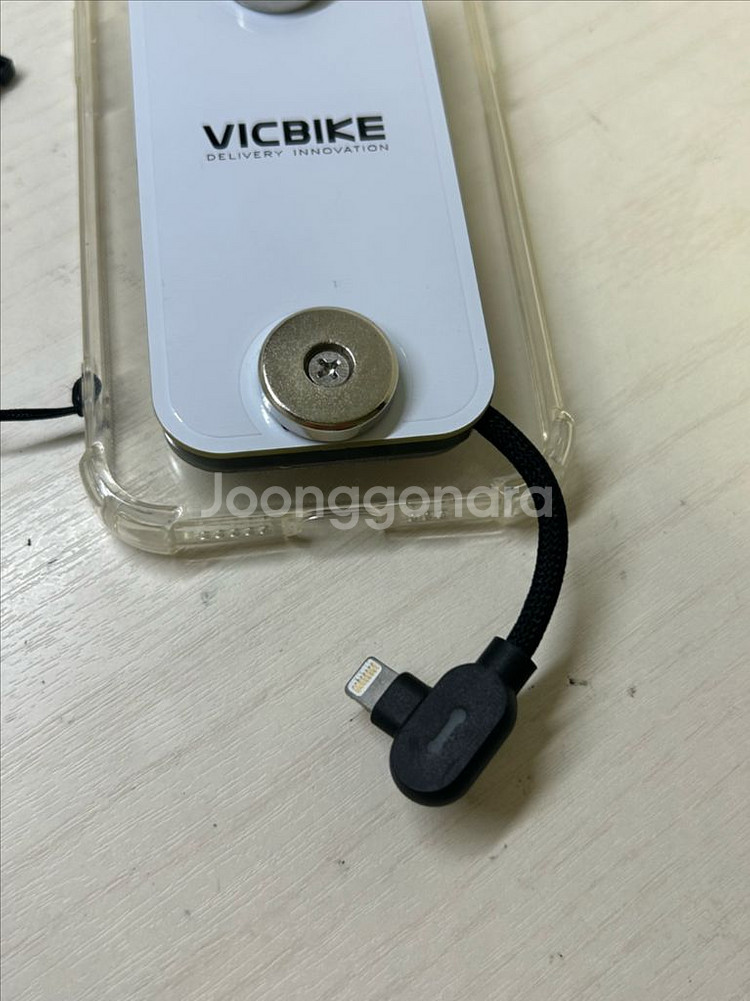 아이폰 8핀 오토바이 자석거치대 딱판 찍판 충전케이스 배달대행--1