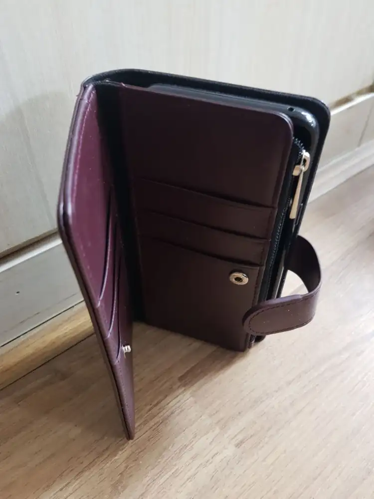 천연가죽 휴대폰 지갑 이미지