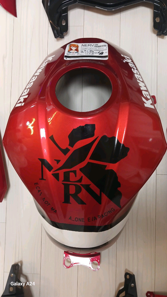 가와사키 닌자400 에반게리온 2호기 카울세트--6