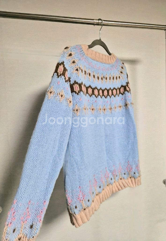 미착용 프리) 북유럽 패턴 니트 스웨트--2