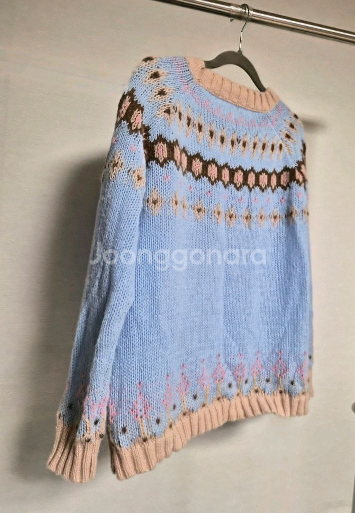 미착용 프리) 북유럽 패턴 니트 스웨트--3