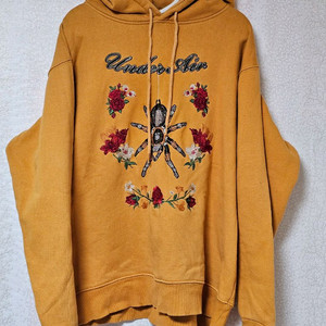 머스터드 기모 언더에어 자수 후드티 겨울 빅사이즈 옷