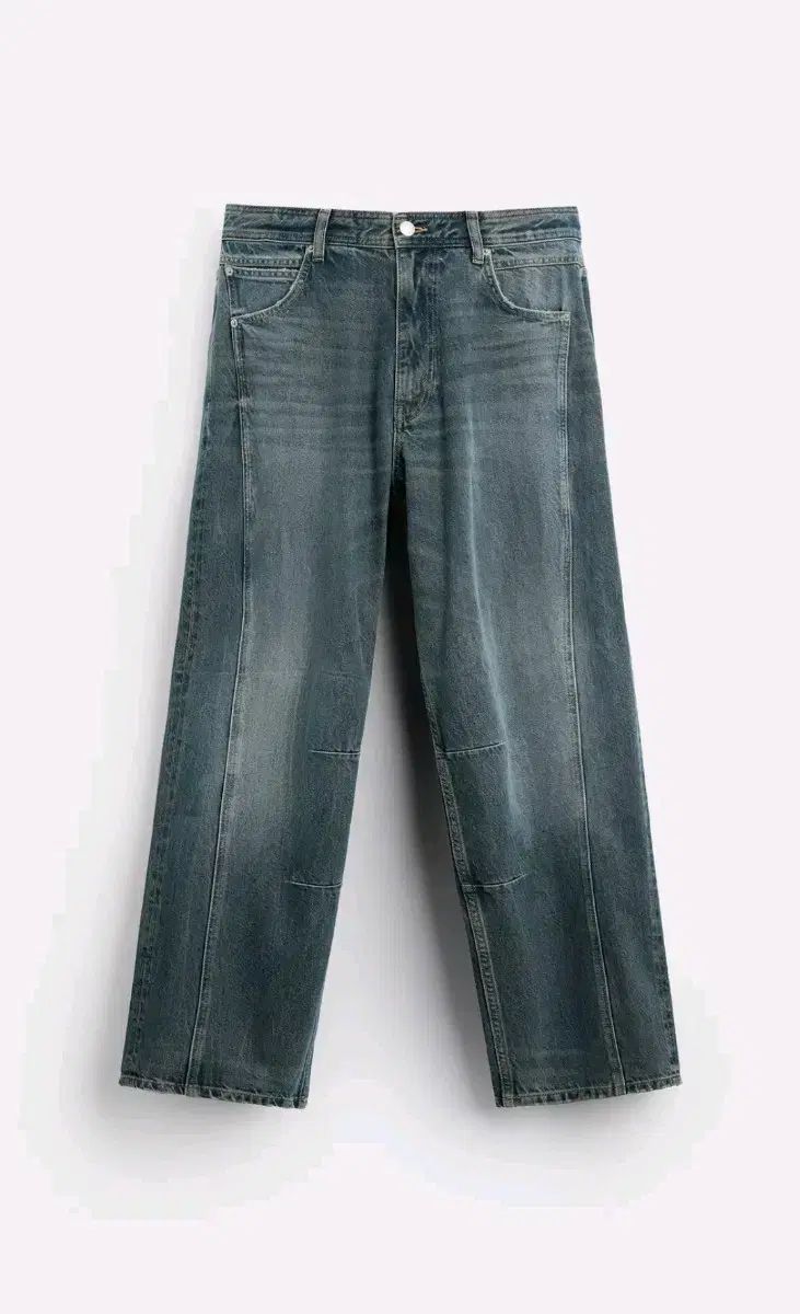 32) 자라 릴렉스핏 스티치 진 32 중청워싱 6045 303 이미지