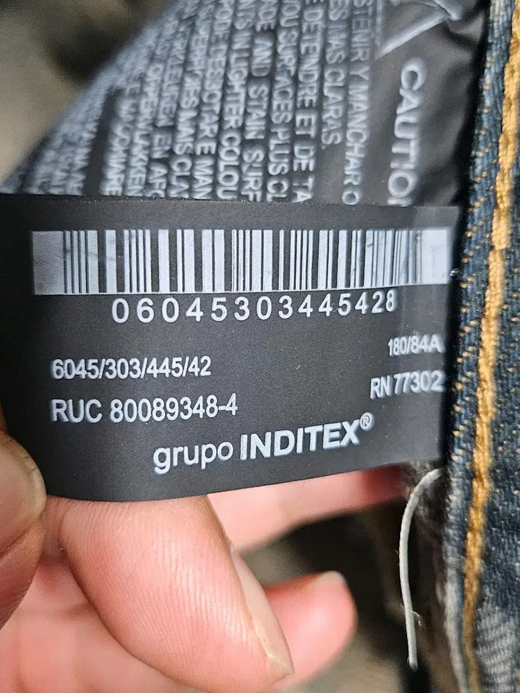 32) 자라 릴렉스핏 스티치 진 32 중청워싱 6045 303 이미지