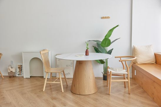 새상품) 원형 세라믹 식탁 , 테이블 이미지