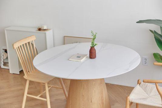 새상품) 원형 세라믹 식탁 , 테이블 이미지