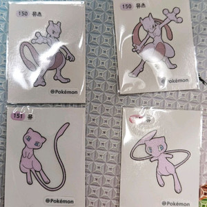 포켓몬 띠부씰 뮤 뮤츠 검은레쿠쟈 판매 이미지