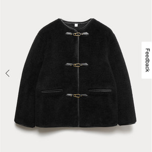 M&S 페이크퍼 버클 트림 코트