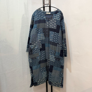 에스닉 패치워크 누빔롱원피스 홈웨어 빈티지 3884