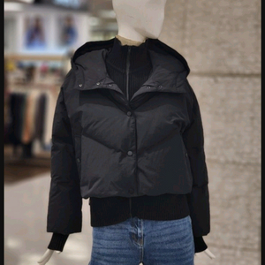 cc콜렉트 니트패치 구스 다운 점퍼 니트자켓 66 씨씨콜렉트