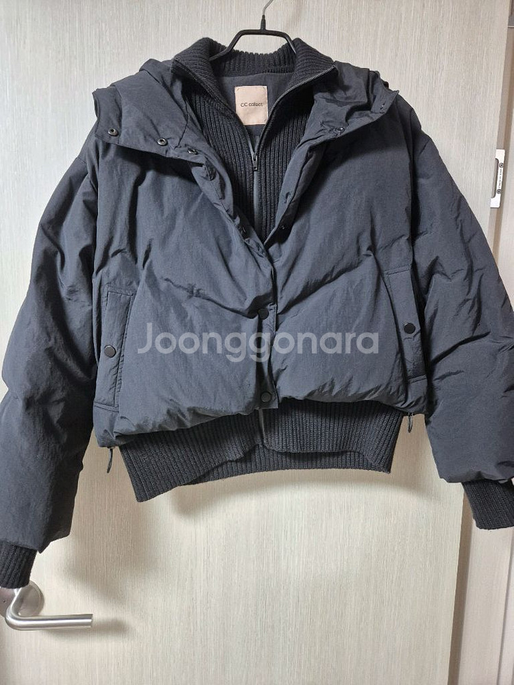 cc콜렉트 니트패치 구스 다운 점퍼 니트자켓 66 씨씨콜렉트--3