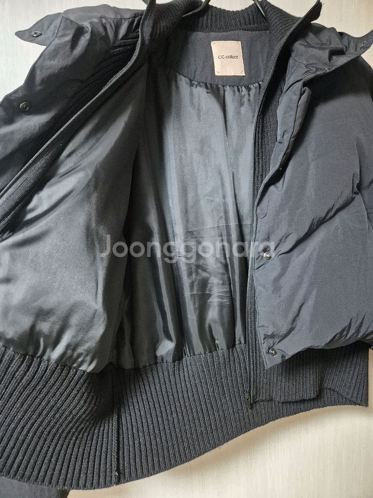 cc콜렉트 니트패치 구스 다운 점퍼 니트자켓 66 씨씨콜렉트--7