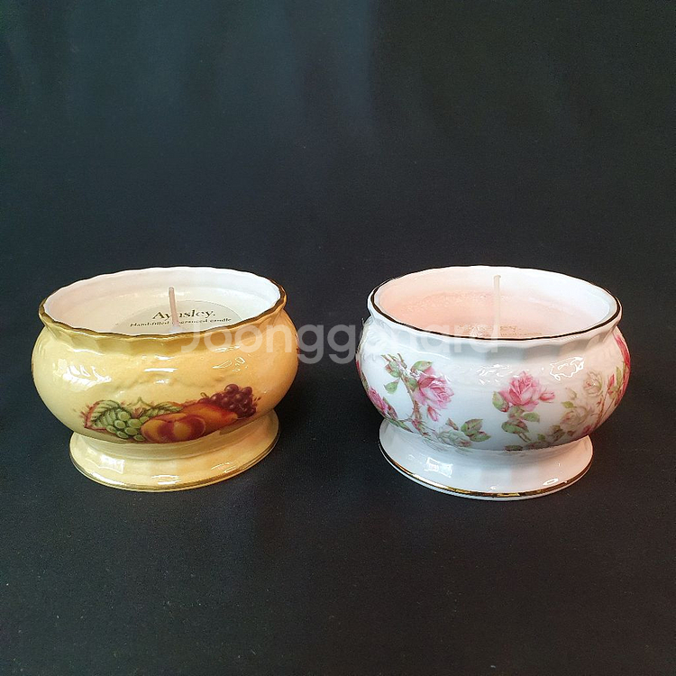 영국 앤슬리 도자기 캔들 2종--1