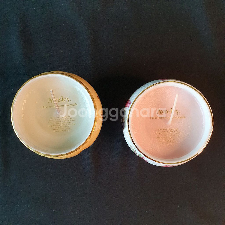 영국 앤슬리 도자기 캔들 2종--2