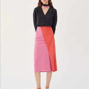 RECTO 렉토 컬러블럭 스커트 M