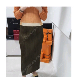 이세이미야케 플리츠플리즈 노면점 한정템 soil &leaf 브라운 스커트 새상품