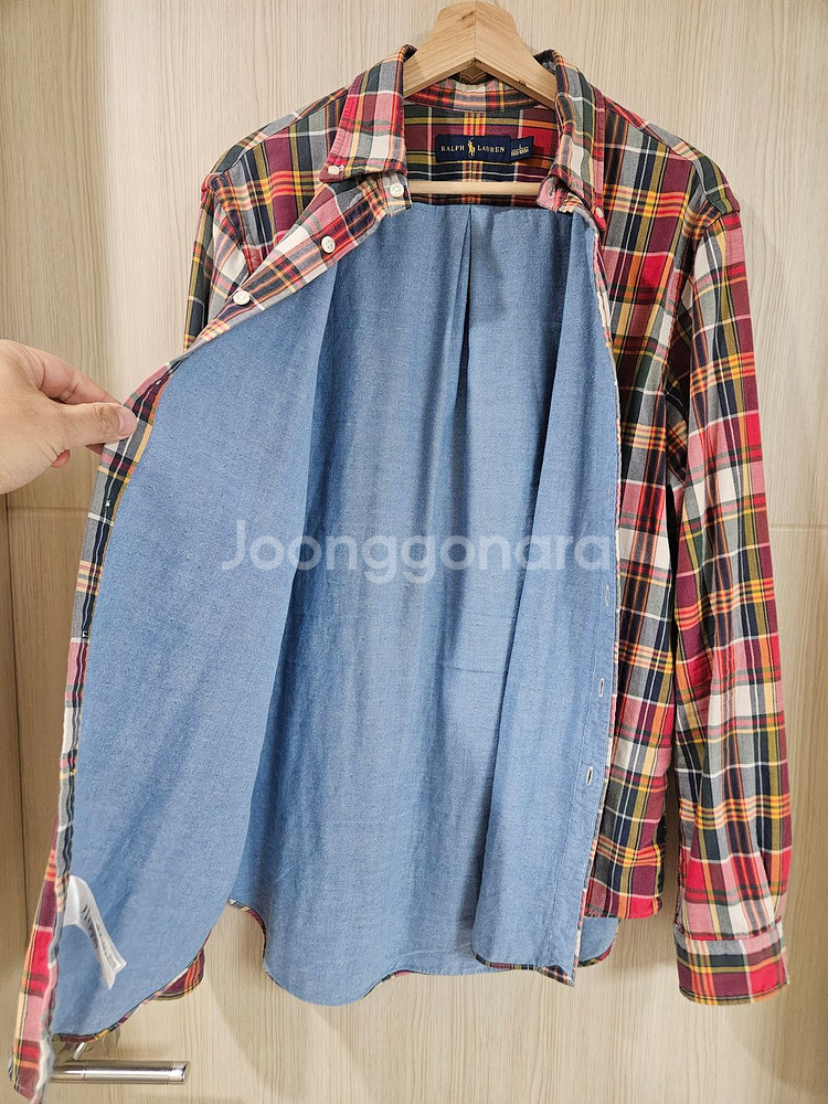 폴로 랄프로랜 남성 마드라스 셔츠--1