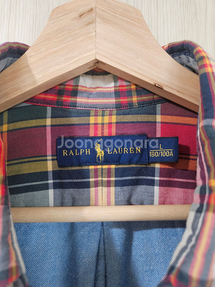 폴로 랄프로랜 남성 마드라스 셔츠--3