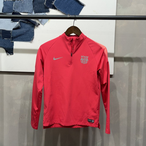 (85) 나이키 여성 드라이핏 바르셀로나 기능성 반집업 긴팔 티