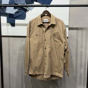 (110) 자라 ZARA 캐주얼 릴렉스드핏 투포켓 셔츠 남방