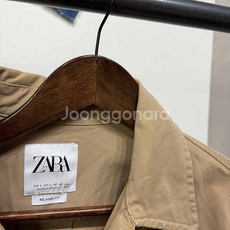 (110) 자라 ZARA 캐주얼 릴렉스드핏 투포켓 셔츠 남방--1
