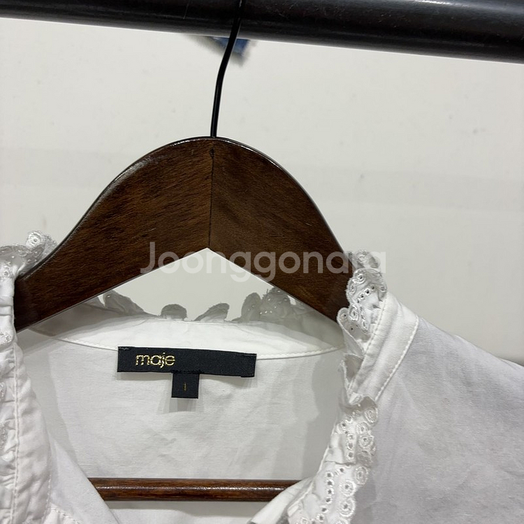 (90) 마쥬 여성 캐주얼 레이스 프릴 블라우스 셔츠--1