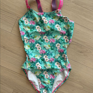 르망고 어텀 플라워 오픈백 민트 수영복 S(80) 이미지
