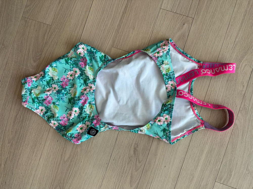 르망고 어텀 플라워 오픈백 민트 수영복 S(80) 이미지