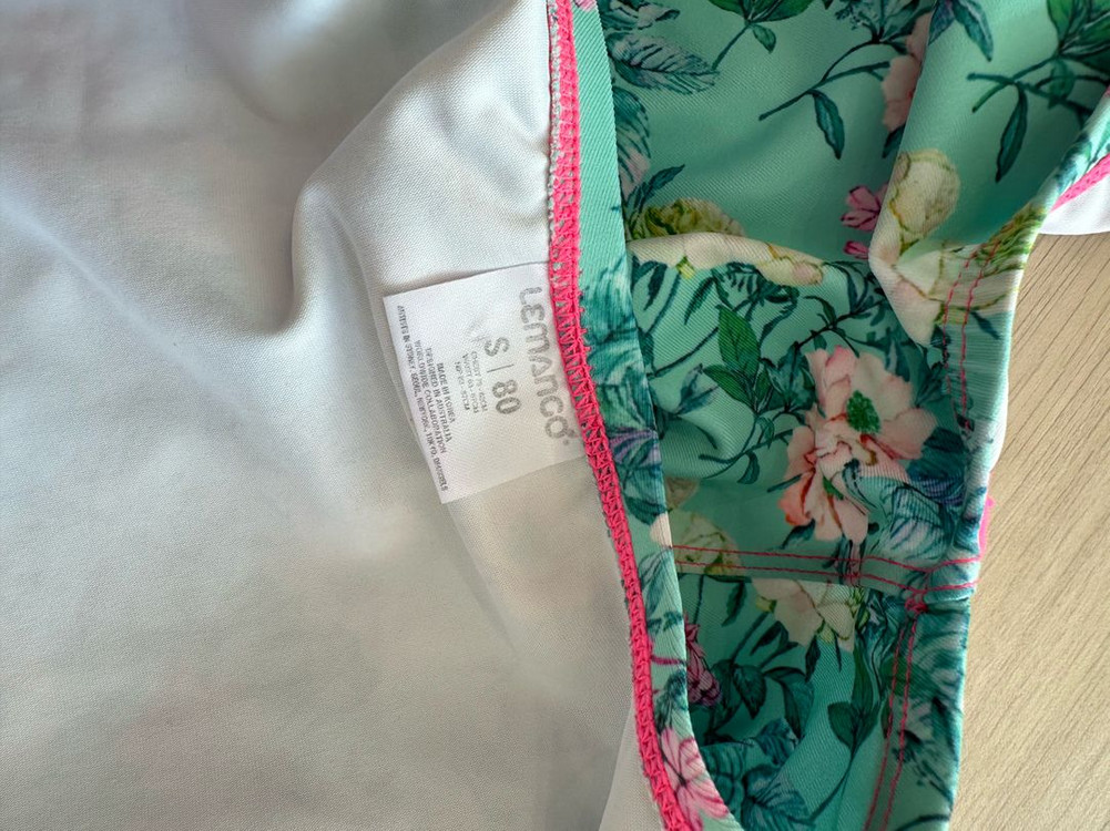 르망고 어텀 플라워 오픈백 민트 수영복 S(80) 이미지