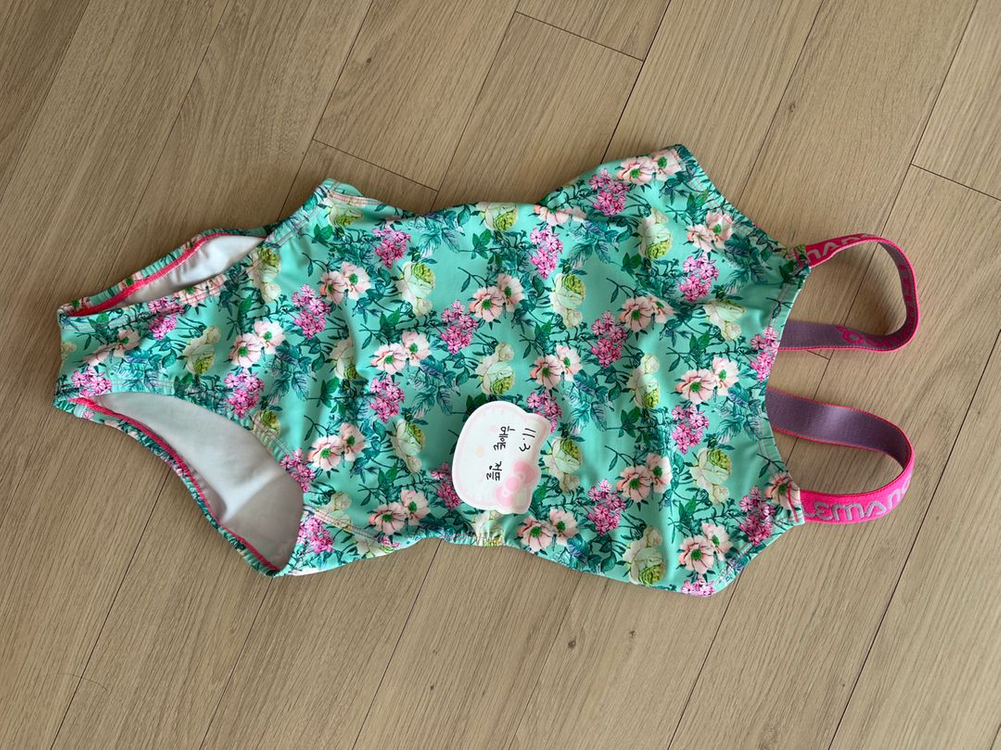 르망고 어텀 플라워 오픈백 민트 수영복 S(80) 이미지