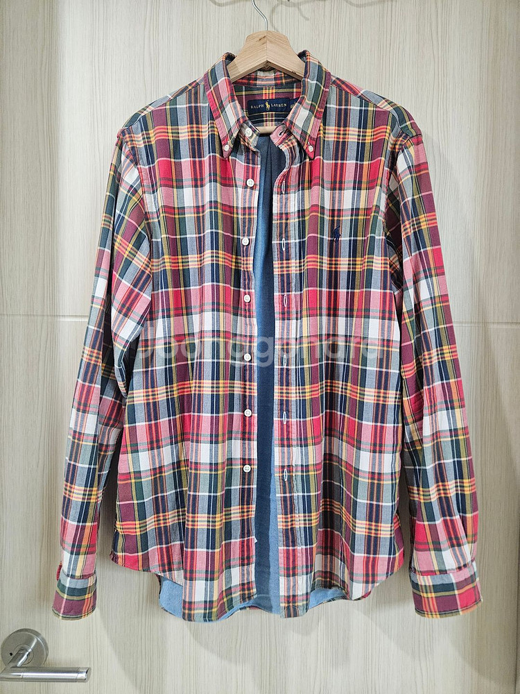 폴로 랄프로랜 남성 마드라스 셔츠--5