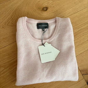 에릭봉파르 캐시미어 100프로 클래식라운드 니트 반팔