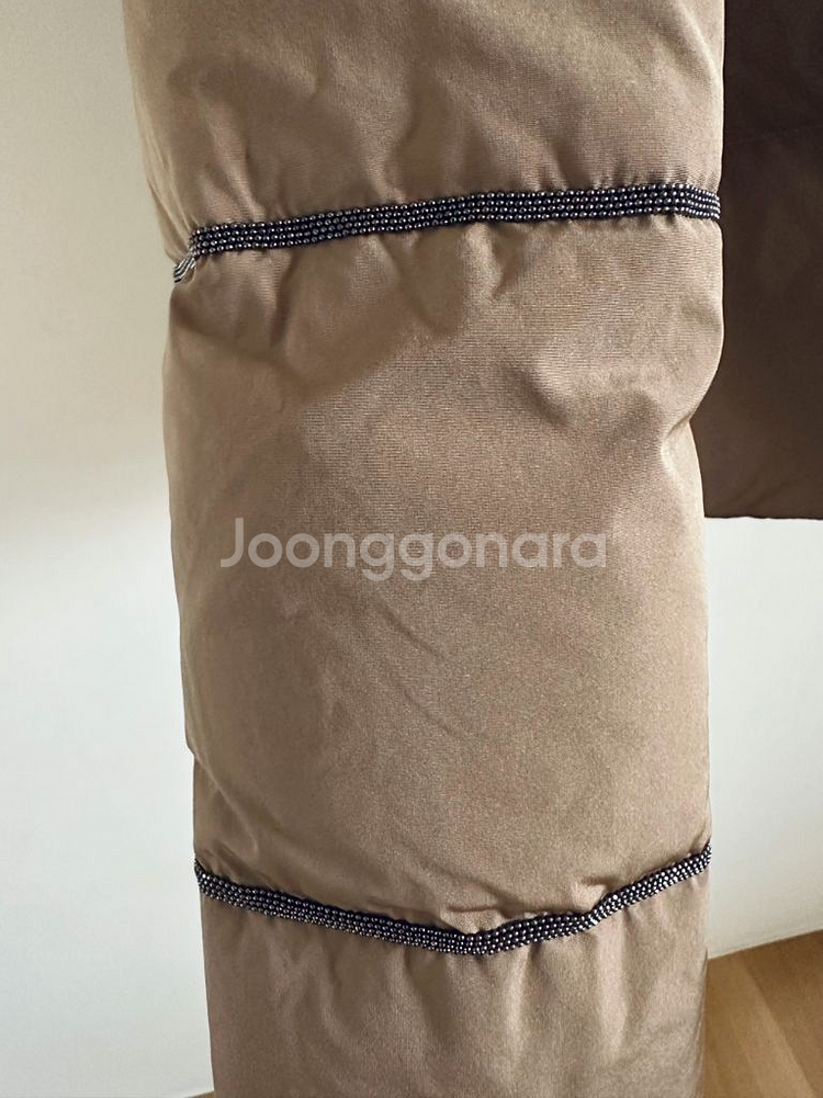 파비아나 필리피 모닐리장식 구스다운 숏패딩 브라운 38--3