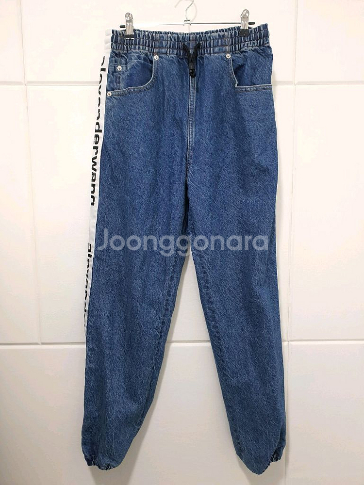 알렉산더왕 Alexander Wang 로고 패널 데님 조거팬츠 사이즈 XS--5