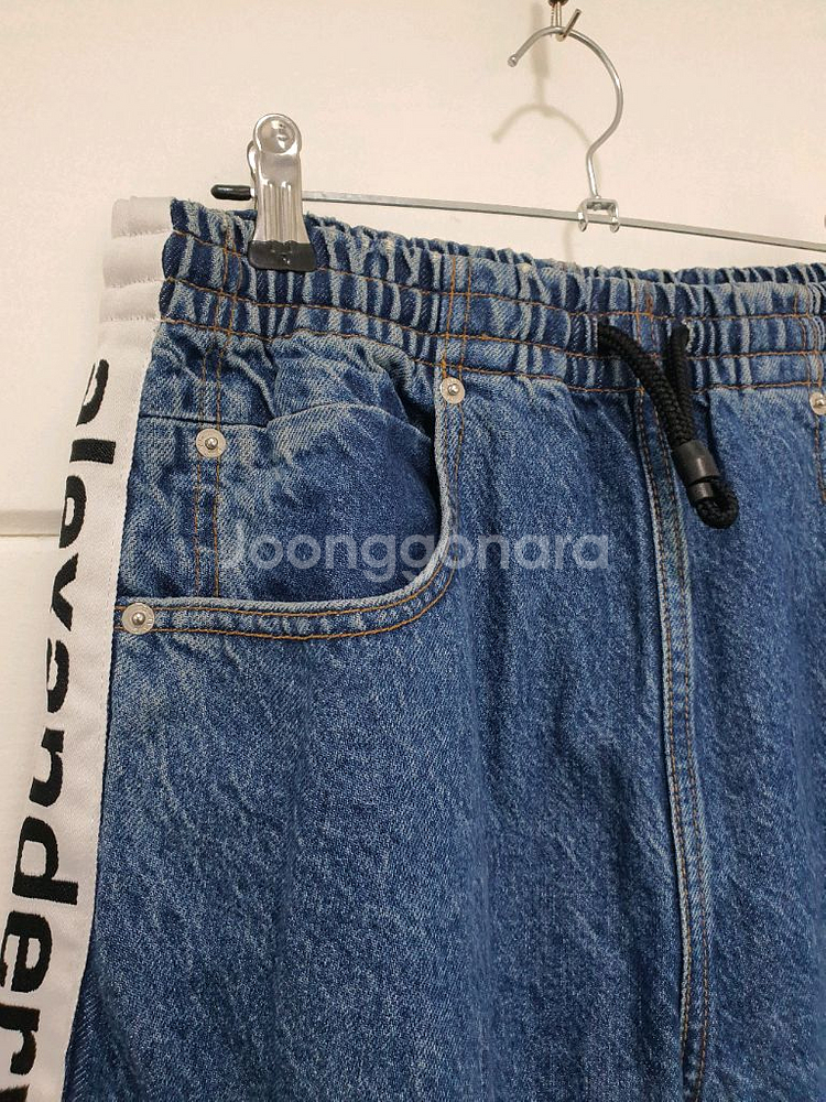 알렉산더왕 Alexander Wang 로고 패널 데님 조거팬츠 사이즈 XS--6
