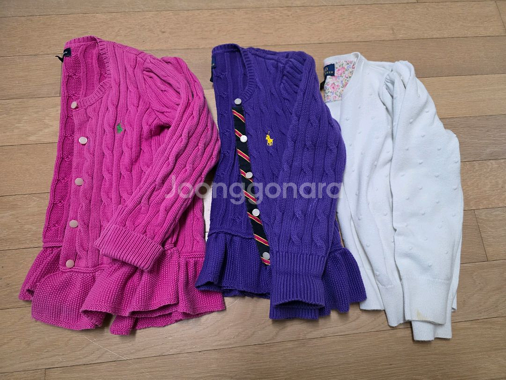 여아 폴로 가디건 4~6세 3P 일괄--0