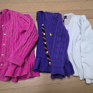 여아 폴로 가디건 4~6세 3P 일괄
