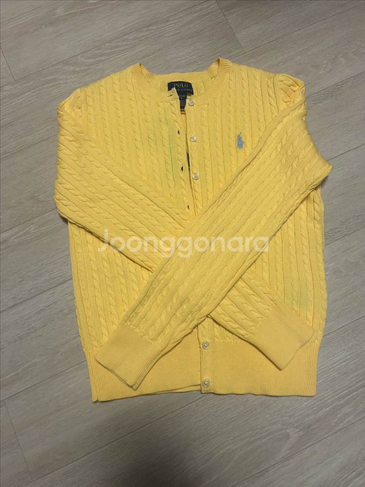 폴로 랄프로렌 걸즈 케이블 니트 가디건--0