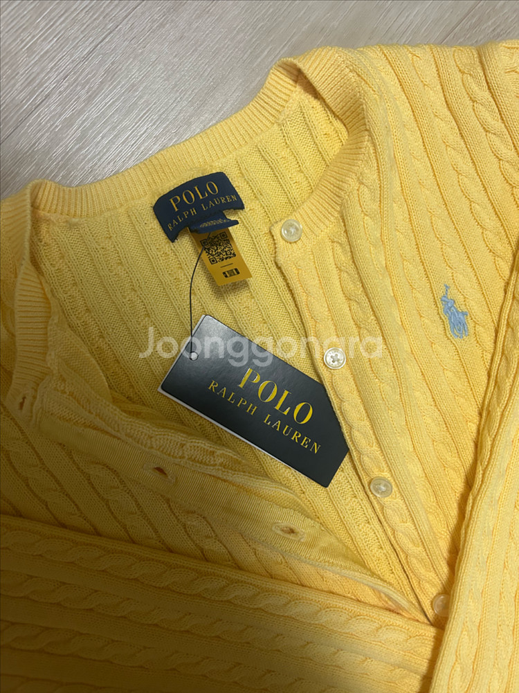 폴로 랄프로렌 걸즈 케이블 니트 가디건--1