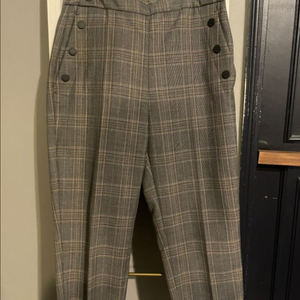 산드로 체크무늬 바지 36사이즈
