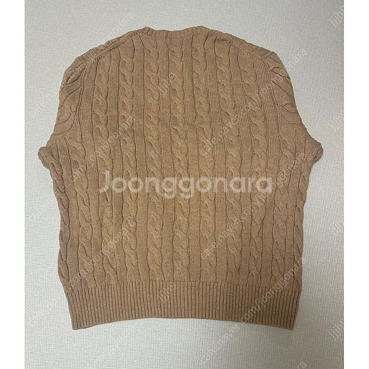 [미착용/새상품]폴로 랄프로렌 브라운 케이블니트 코튼 스웨터--2