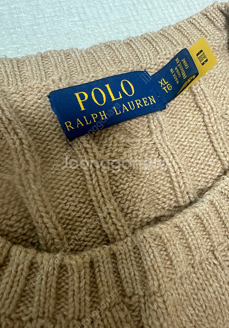 [미착용/새상품]폴로 랄프로렌 브라운 케이블니트 코튼 스웨터--3