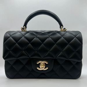 (대구)샤넬 램스킨 탑핸들 뉴미니 크로스백