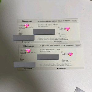 지드래곤 지디 콘서트 티켓 양도 이미지